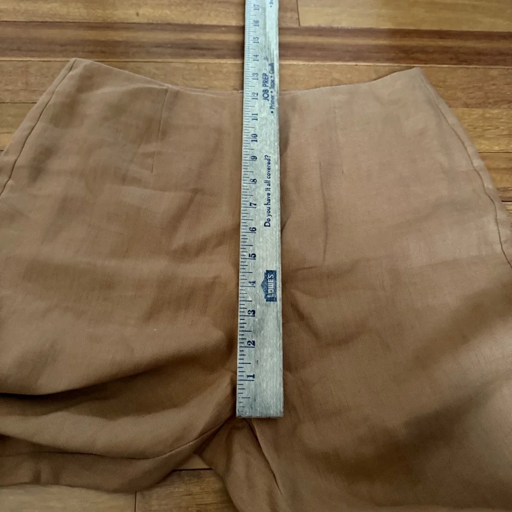 Reformation Justin Pants Womens 8 Brown 100% Linen High Rise Old Money Coastal